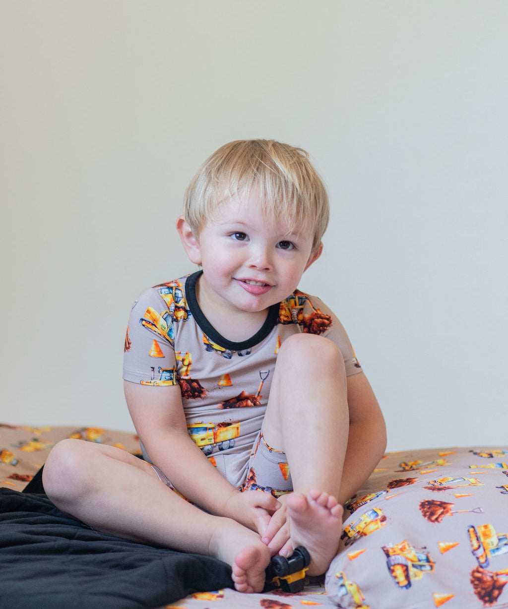 DDB Construction Short Sleeve and Shorts Pajama Set