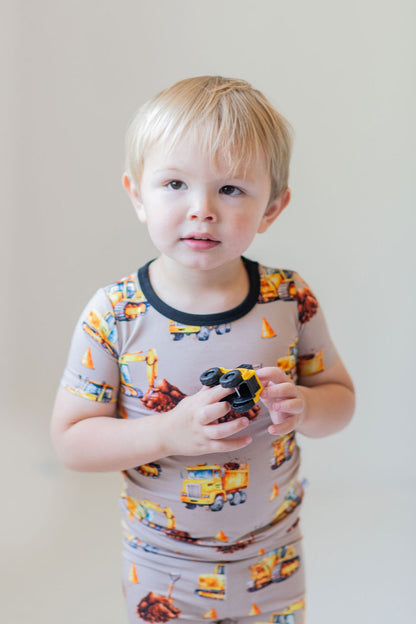 DDB Construction Short Sleeve and Shorts Pajama Set