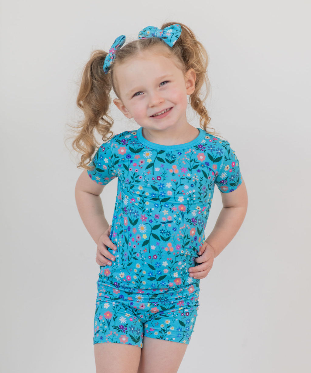 Wildflower Dreams 2 Piece Short Sleeve and Shorts Pajama Set