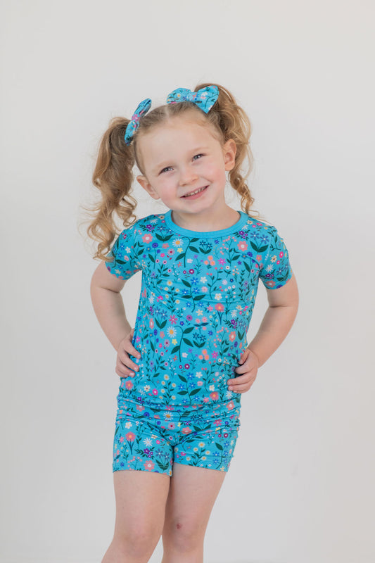 Wildflower Dreams 2 Piece Short Sleeve and Shorts Pajama Set