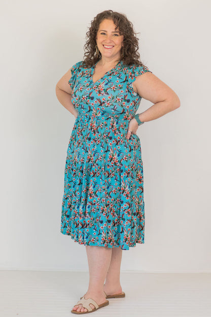 Flutter and Bloom Women's Midi Dress