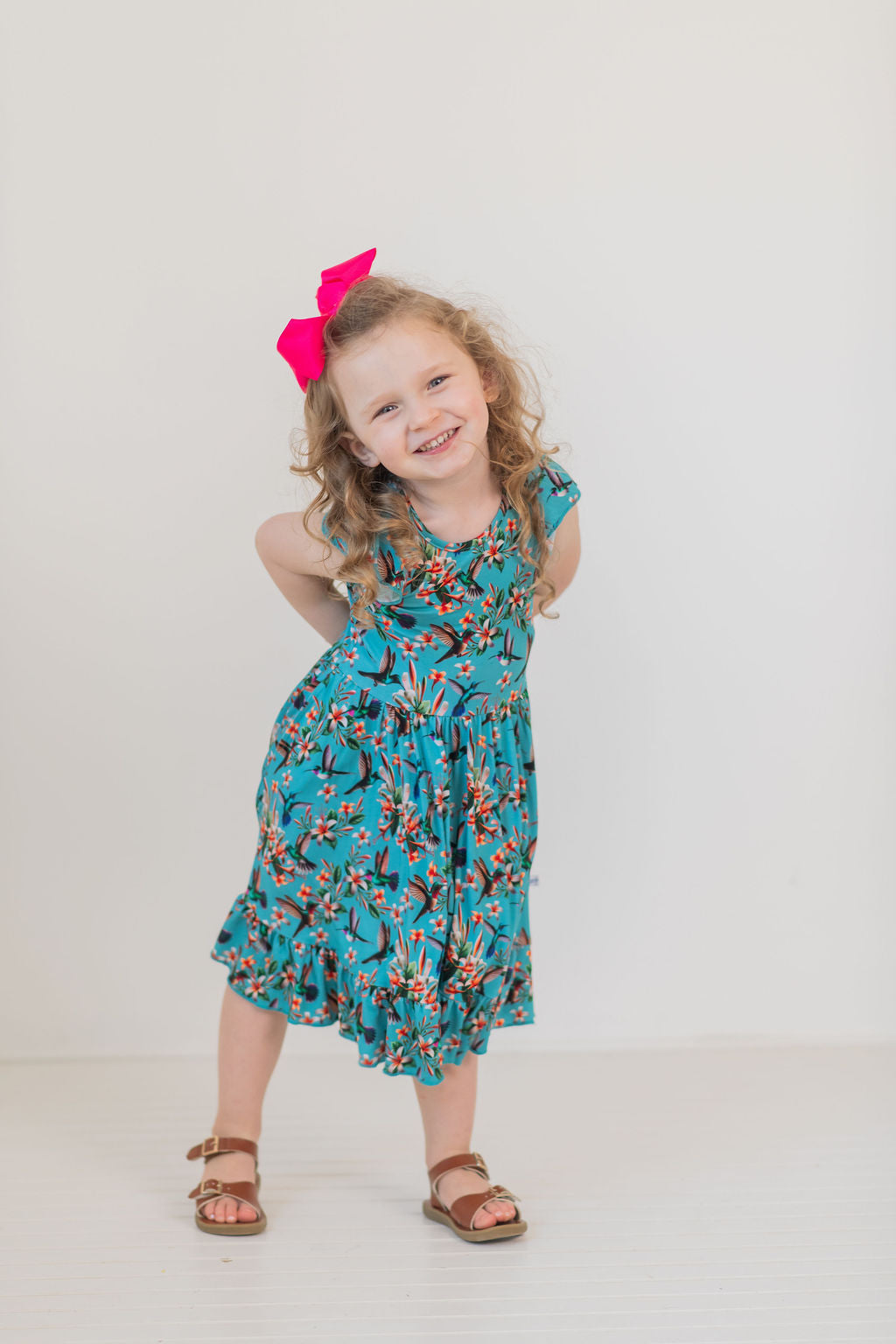 Flutter and Bloom Twirl Dress with Pockets & Shorts Set