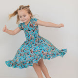 Flutter and Bloom Twirl Dress with Pockets & Shorts Set
