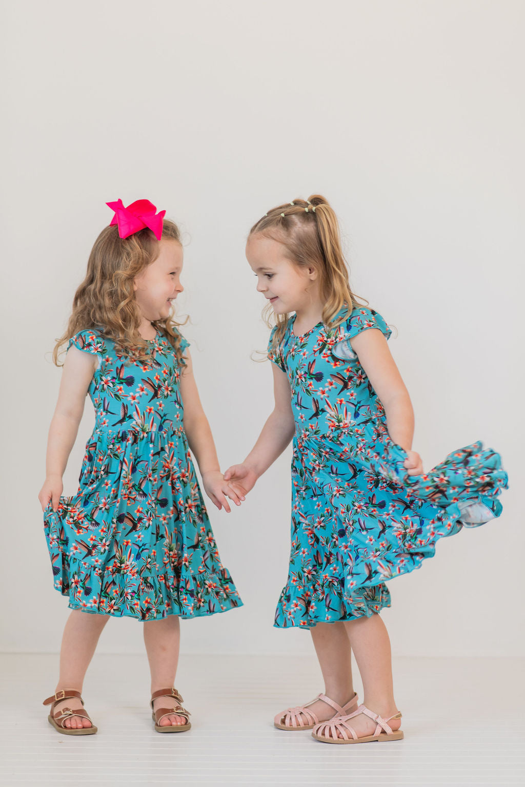 Flutter and Bloom Twirl Dress with Pockets & Shorts Set