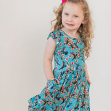 Flutter and Bloom Twirl Dress with Pockets & Shorts Set