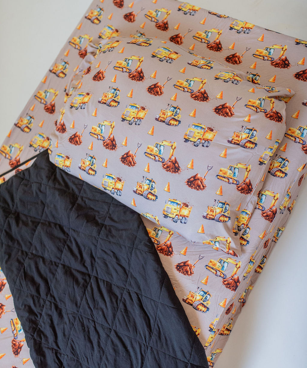 DDB Construction Twin Sheet & Pillow Case