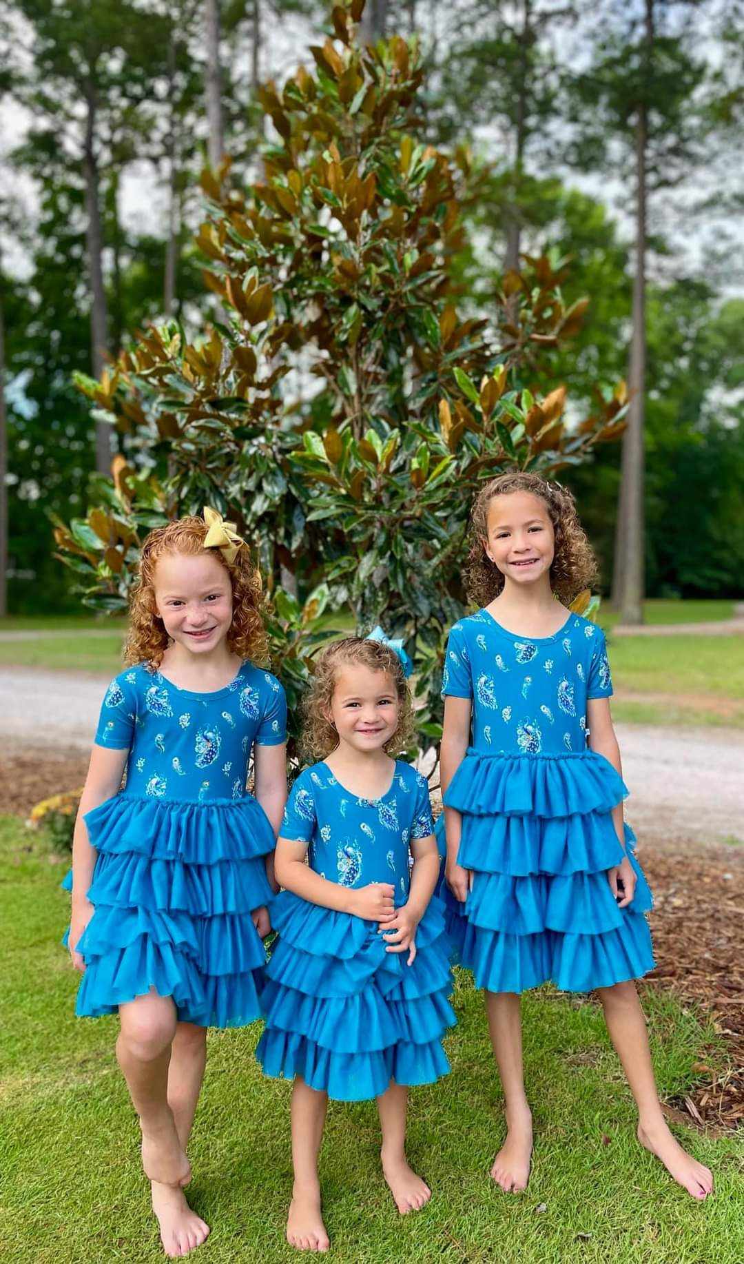 Pretty as a Peacock Tulle Tutu Twirl Dress