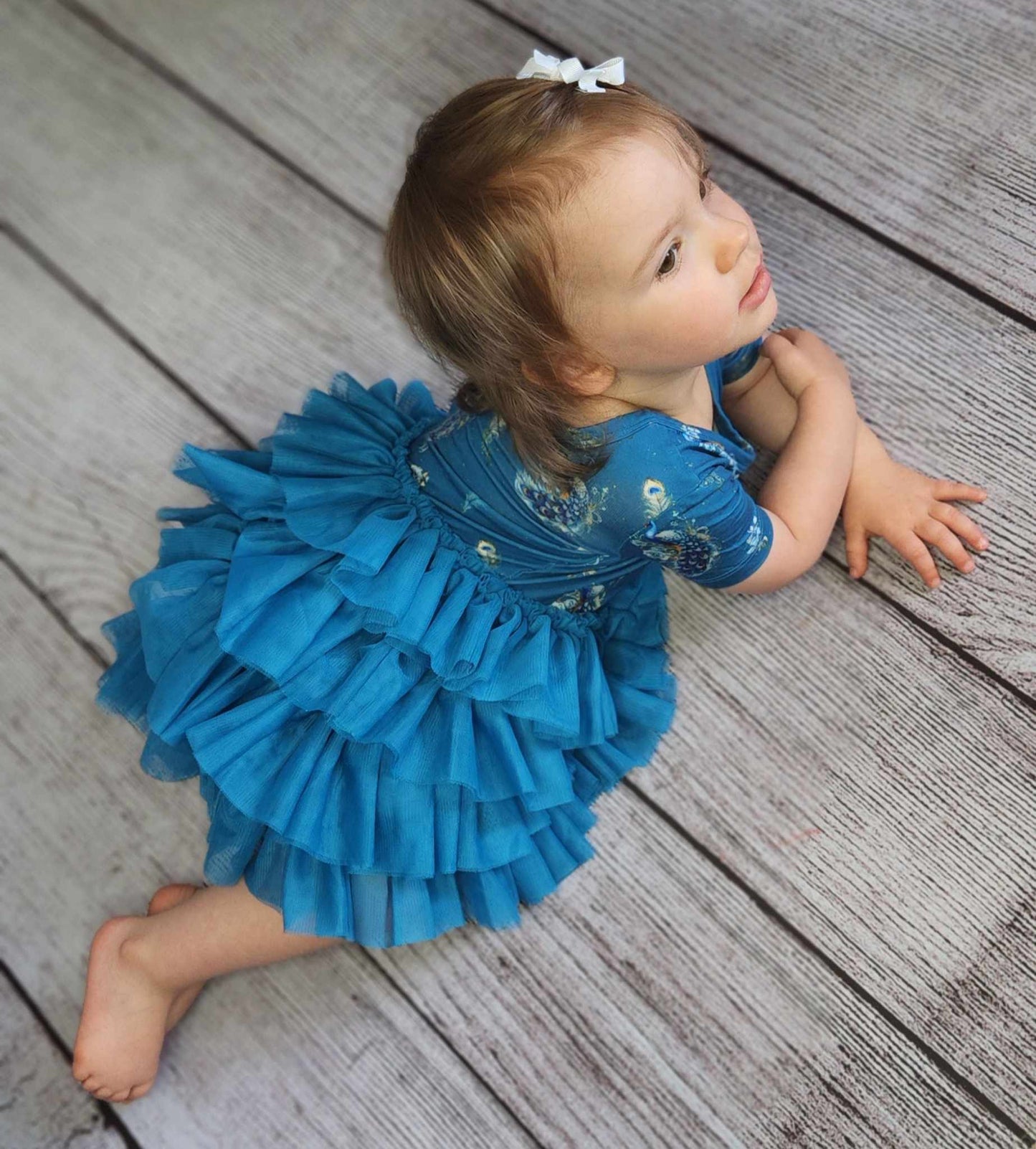 Pretty as a Peacock Tulle Tutu Twirl Dress