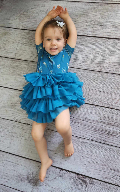 Pretty as a Peacock Tulle Tutu Twirl Dress