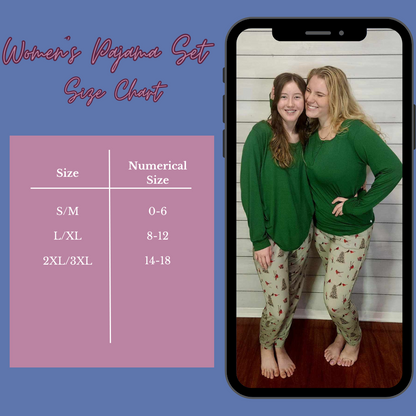 Beary Winter Women's Pajamas - Please see size chart before ordering-ALL SALES FINAL