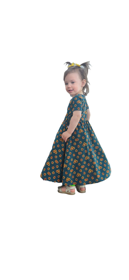 Sunflower Field Children's Maxi Dress