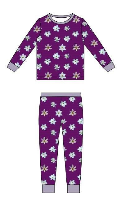 Twilight Blooms 2 Piece Pajama Set