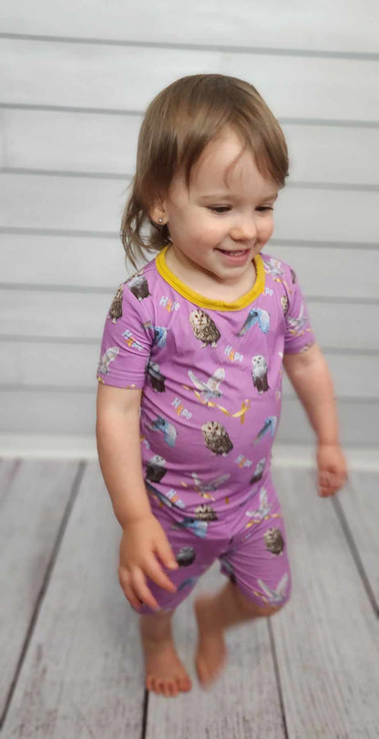 Wings Of Hope 2 Piece Short Sleeve and Shorts Pajama Set