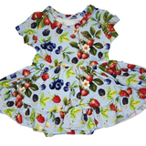 Berry Delight Short Sleeve Twirl Dress with Bodysuit