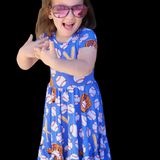 Eye On The Ball Twirl Dress with Pockets & Shorts Set