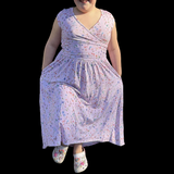 Wildflower Garden Cap Sleeve Women's Hi-Low Dress