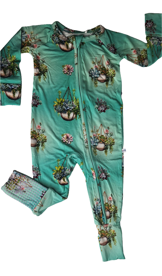 Succulent Cascade Convertible Zip-Up