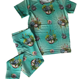 Succulent Cascade 2 Piece Pajama Set