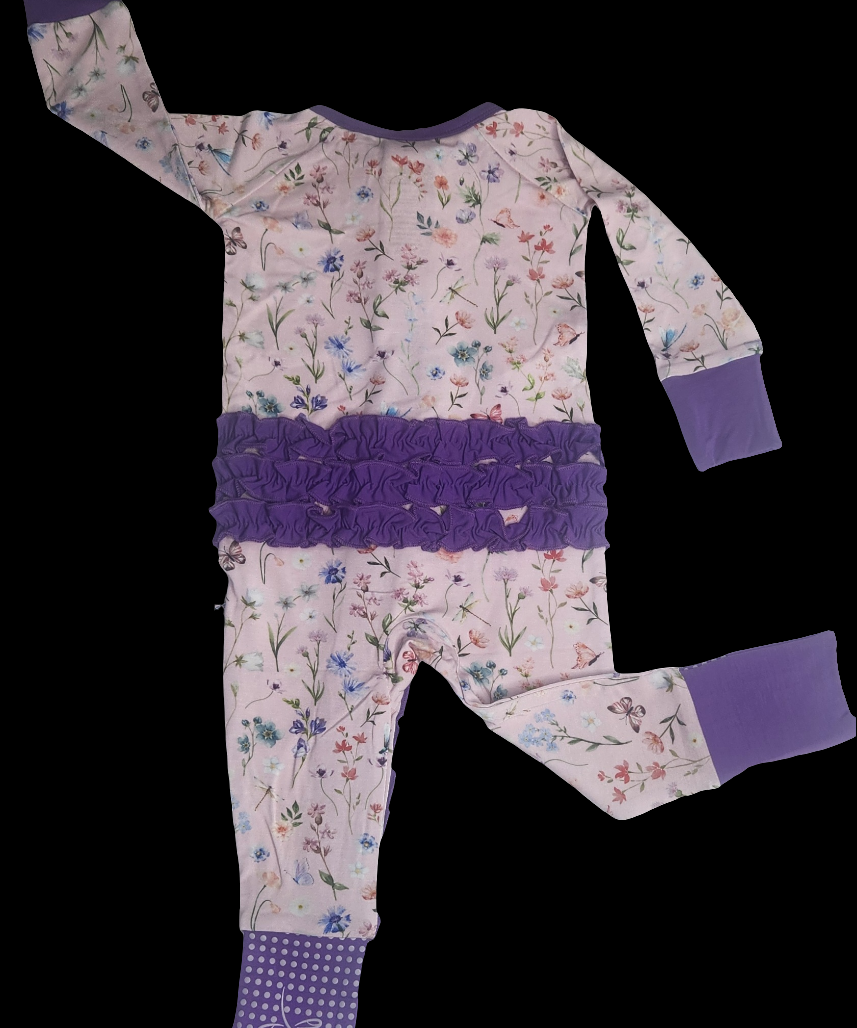 Wildflower Garden Ruffle Convertible Zip-Up