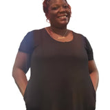 Women's Nightgown - Black Solid