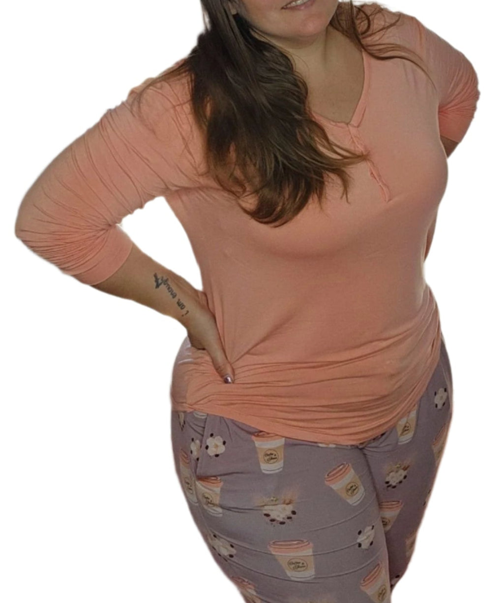 Coffee and Jesus Women's Pajamas Long Sleeve and Pants