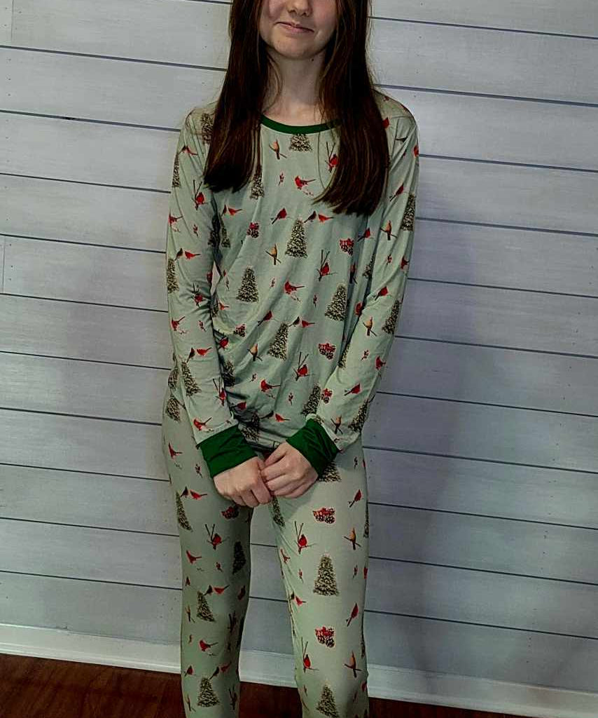 Cozy Cardinals 2 Piece Pajama Set