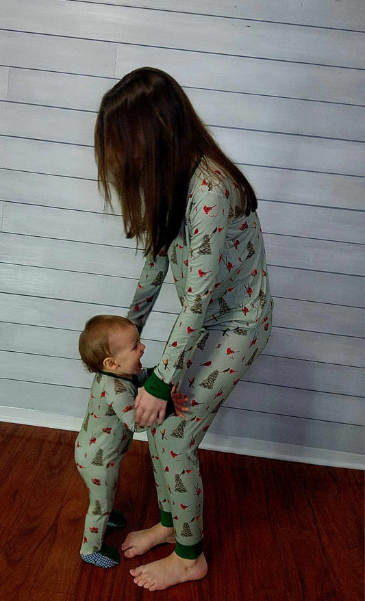 Cozy Cardinals 2 Piece Pajama Set