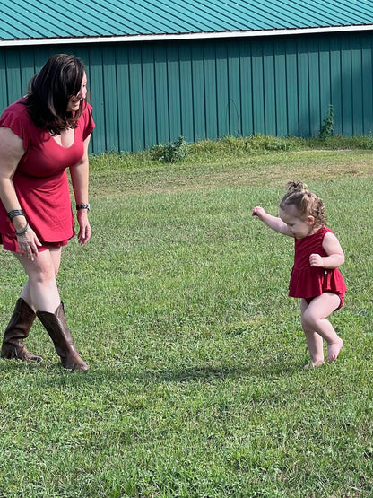 Garnet Bubble Romper