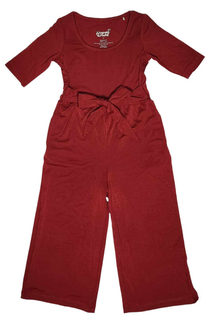 Garnet 3/4 Sleeve Wide Leg Jumpsuit