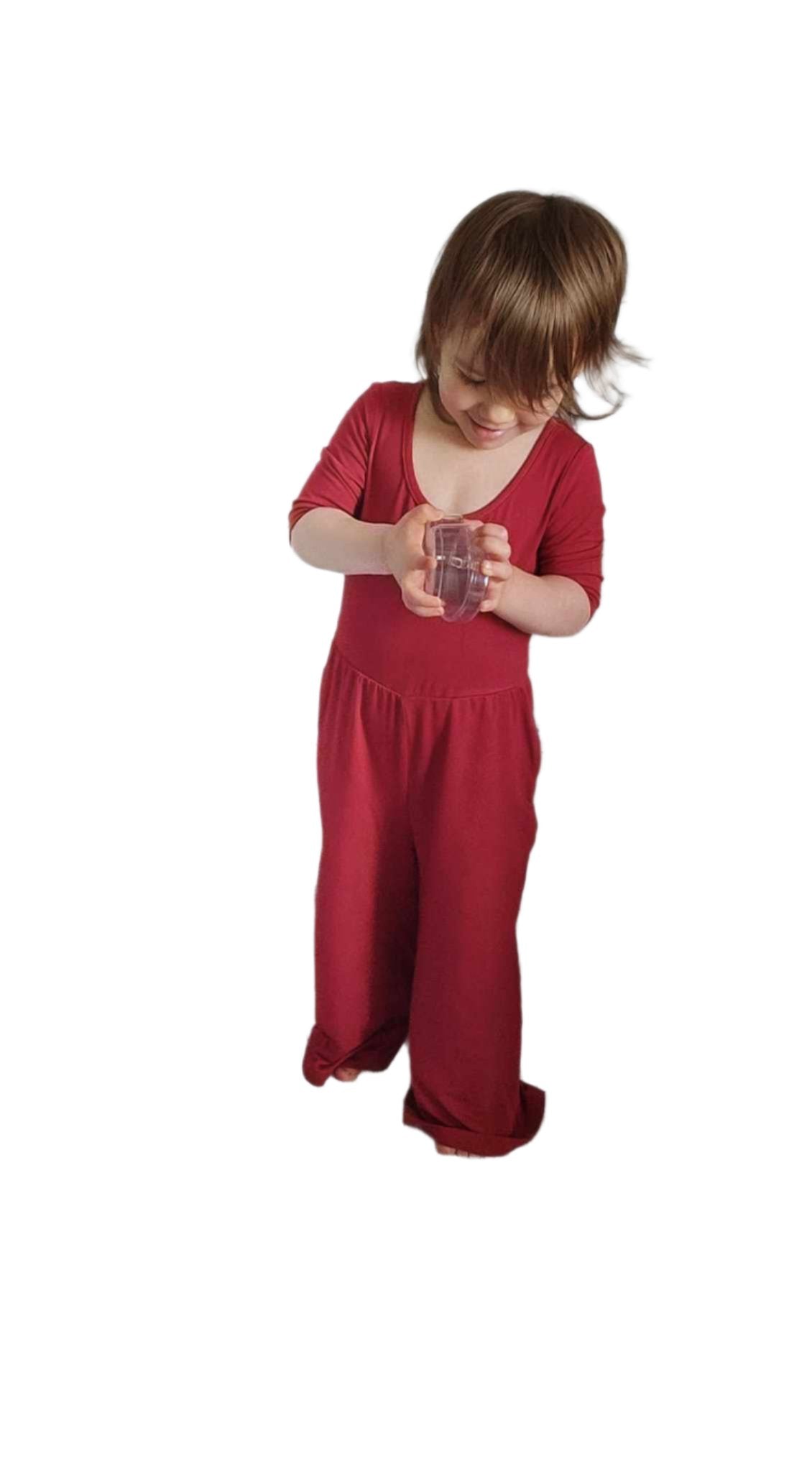 Garnet 3/4 Sleeve Wide Leg Jumpsuit