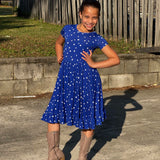 Oh My Stars Twirl Dress with Pockets & Shorts Set