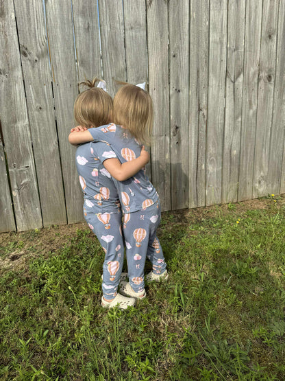 Trunks In The Clouds (Pink) 2 Piece Pajama Set