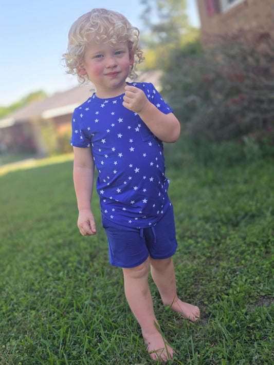 Oh My Stars 2 Piece Pocket T-Shirt and Shorts Set