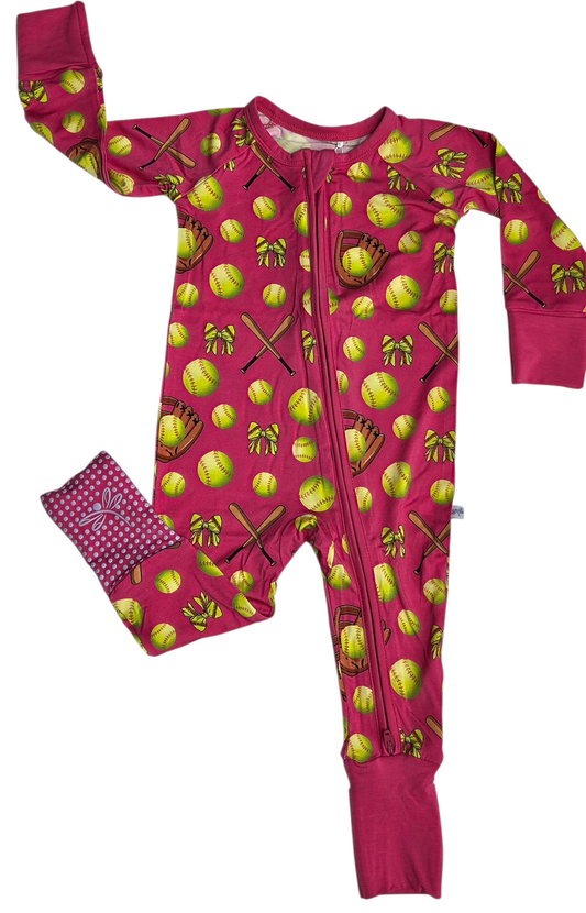 Bows At Bat Convertible Zip-Up