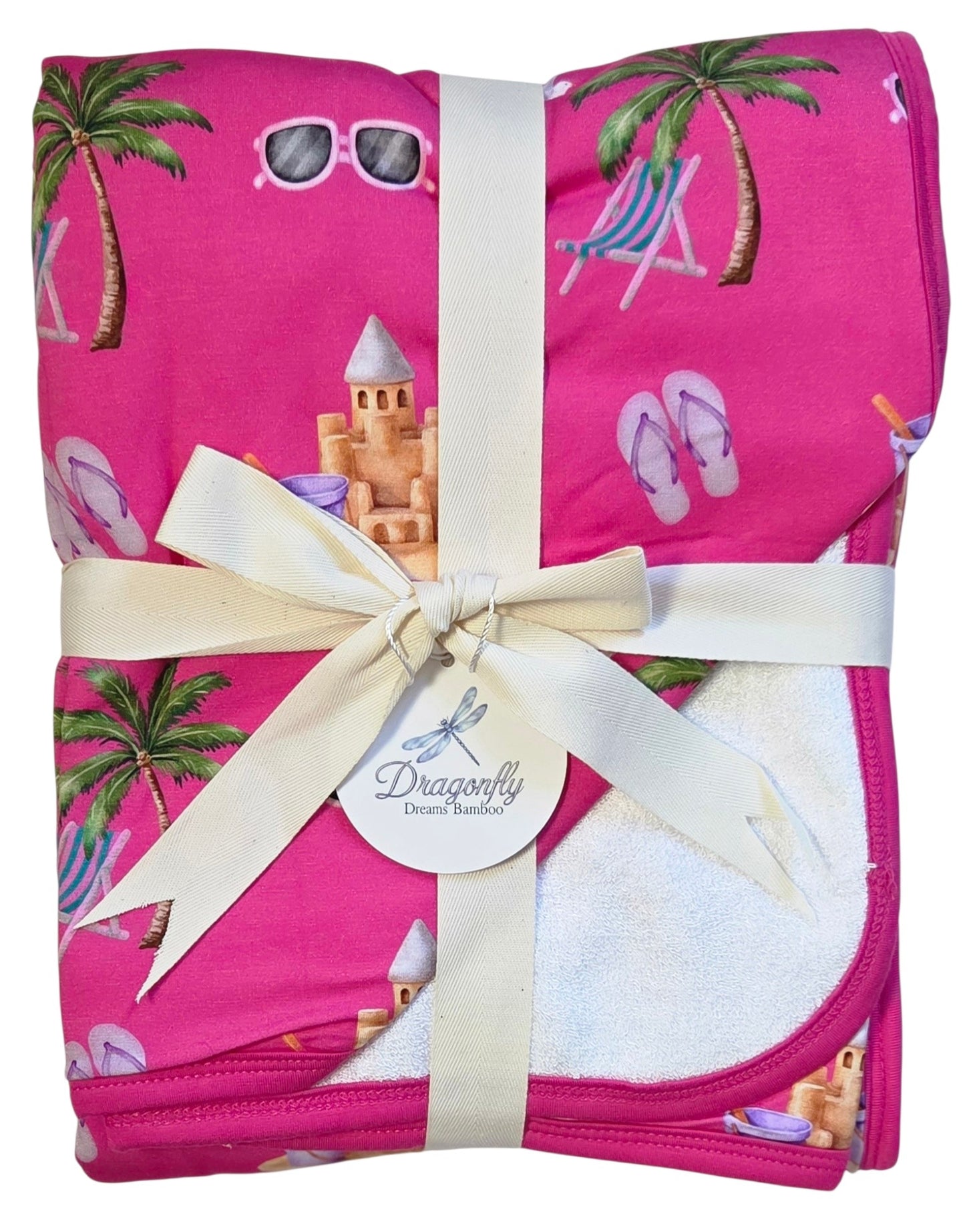 Seaside Pink Hooded Towel