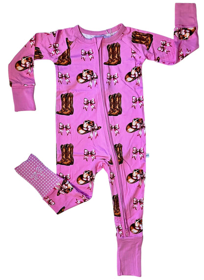 Boots and Bow Convertible Zip-Up