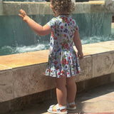 Berry Delight Short Sleeve Twirl Dress with Bodysuit