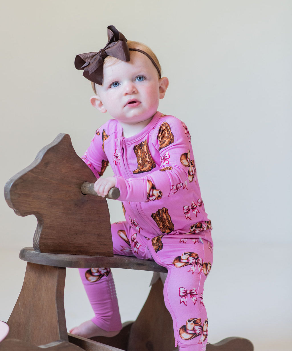 Boots and Bow Convertible Zip-Up