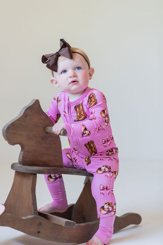 Boots and Bow Convertible Zip-Up