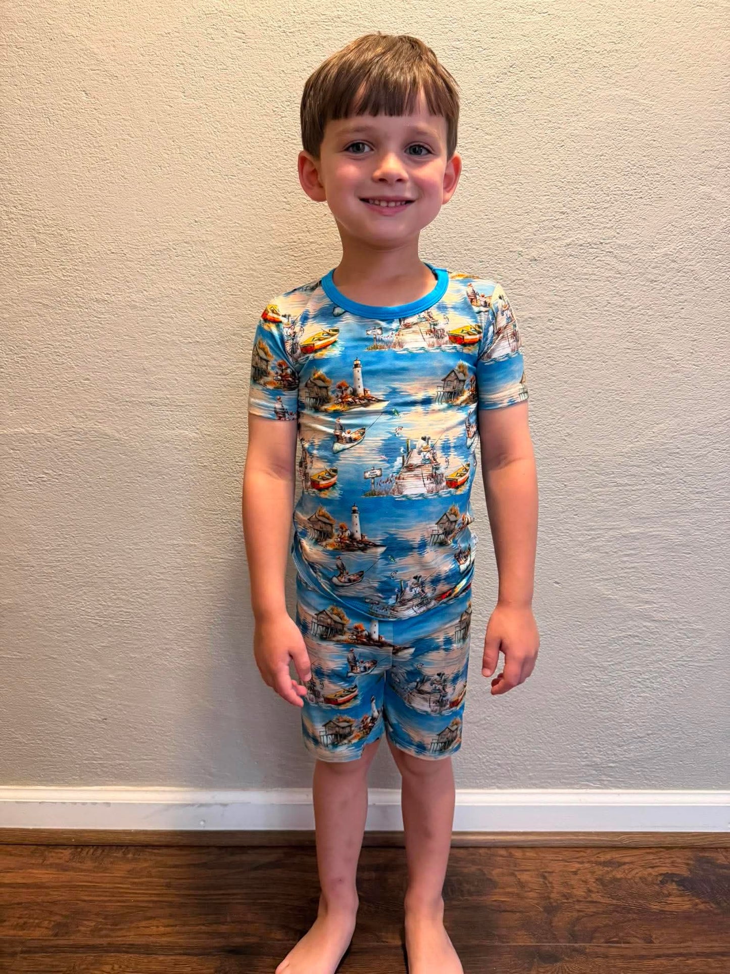 Harbor Of Memories 2 PIECE PJ SET (Short Sleeve and Shorts)