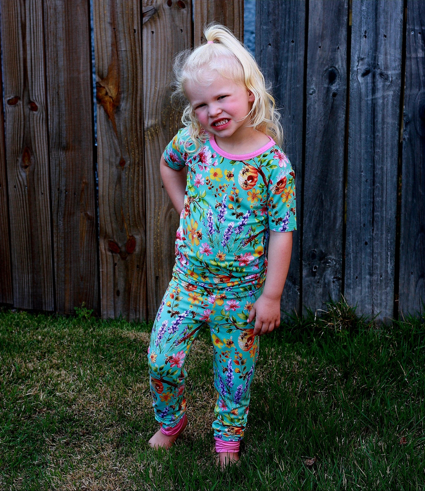 Buzzing Blooms 2 Piece Pajama Set