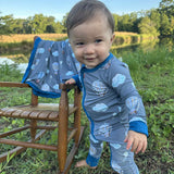 Trunks In The Clouds (Blue) Convertible Zip-Up