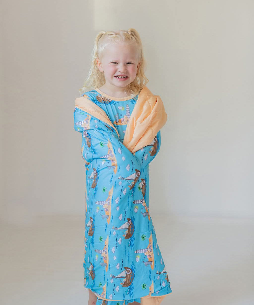 Sailing Together 2.5 Tog Quilted Blanket