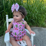 Flamingo Tropic Peplum tank and Bummie Set