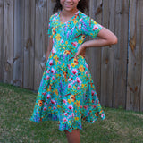 Buzzing Blooms Twirl Dress & Shorts Set