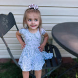 Sage Garden Twirl Dress with Pockets & Shorts Set
