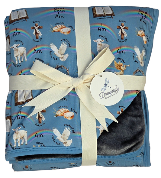 God Says I Am 2 Layer Bamboo Plush Children's Blanket