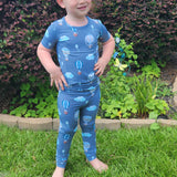 Trunks In The Clouds (Blue) 2 Piece Pajama Set