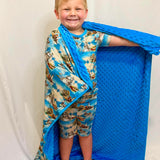 Harbor Of Memories Bamboo Minky Dot Blanket