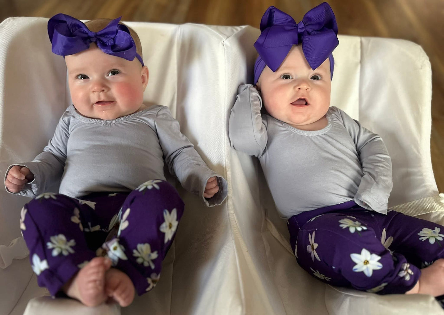 Twilight Blooms 2 piece bodysuit and bell bottom set